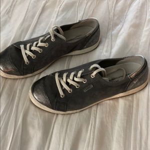 J. Seibel gray suede sneakers.  Worn one time. 36